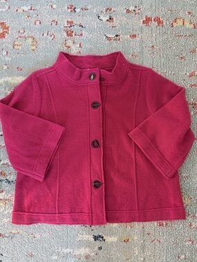 Chico's Button-Front Light Wool Coat